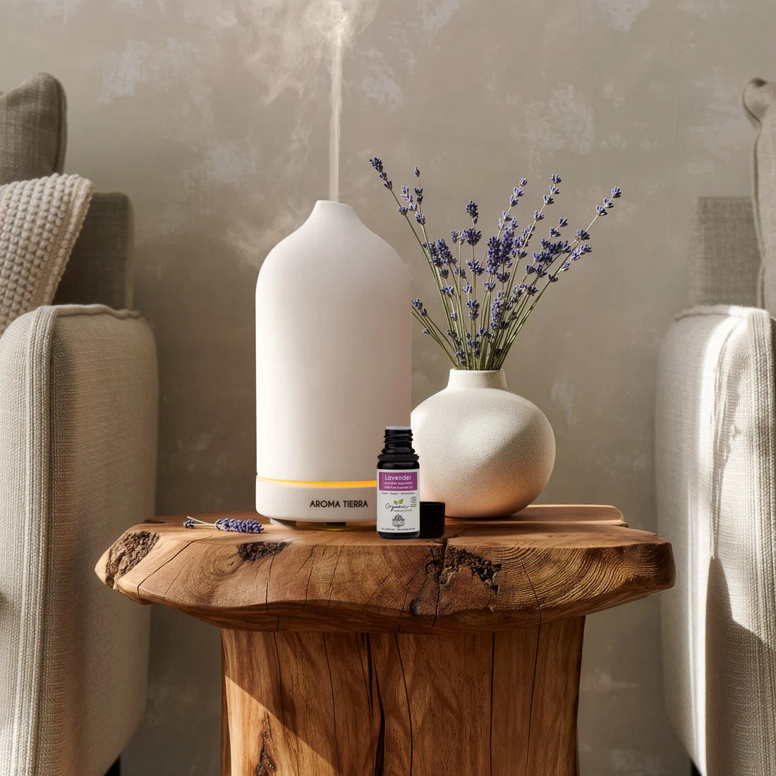Aroma Tierra Organic Lavender Essential Oil 10ml - 100% Pure, Undiluted, Natural