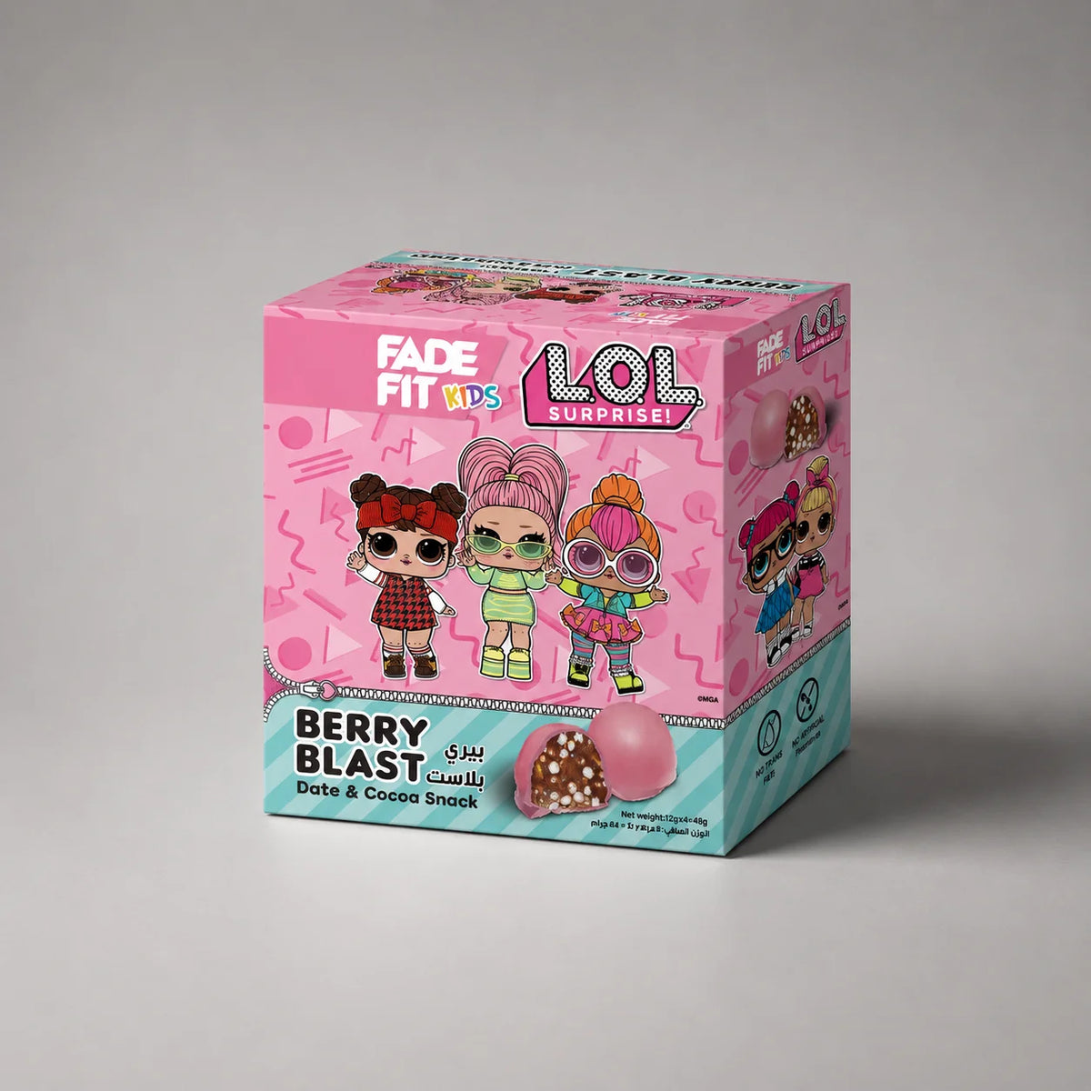 Fade Fit Kids LOL Surprise Berry Blast Date & Cocoa Snack 48g | 204 Calories