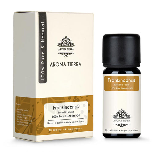 Aroma Tierra  Frankincense Essential Oil Sacred (Boswellia sacra) 10ml — 100% Pure