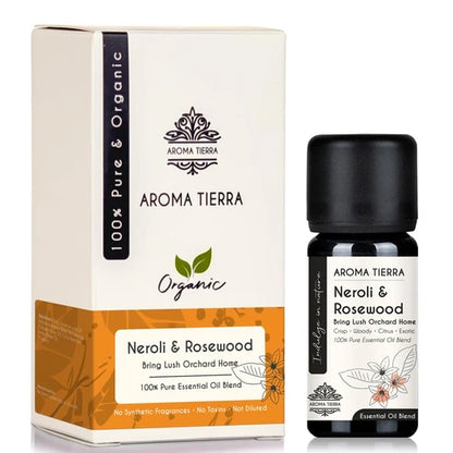 Aroma Tierra  Neroli & Rosewood Essential Oil Blend –10ml