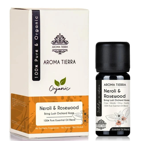Aroma Tierra  Neroli & Rosewood Essential Oil Blend –10ml