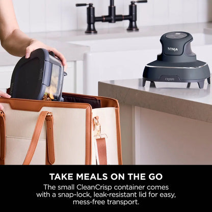 Shark Ninja Crispi 4-in-1 Portable Glass Air Fryer Cooking System,Cyberspace
