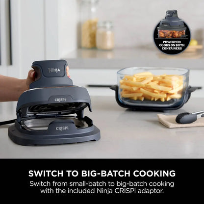 Shark Ninja Crispi 4-in-1 Portable Glass Air Fryer Cooking System,Cyberspace