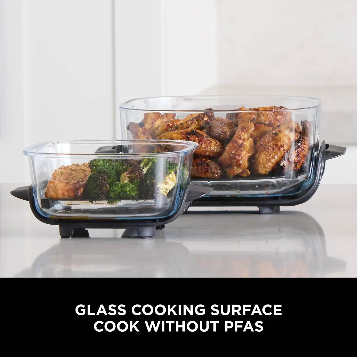 Shark Ninja Crispi 4-in-1 Portable Glass Air Fryer Cooking System,Cyberspace