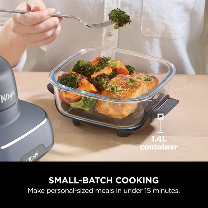 Shark Ninja Crispi 4-in-1 Portable Glass Air Fryer Cooking System,Cyberspace