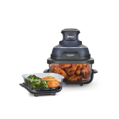 Shark Ninja Crispi 4-in-1 Portable Glass Air Fryer Cooking System,Cyberspace