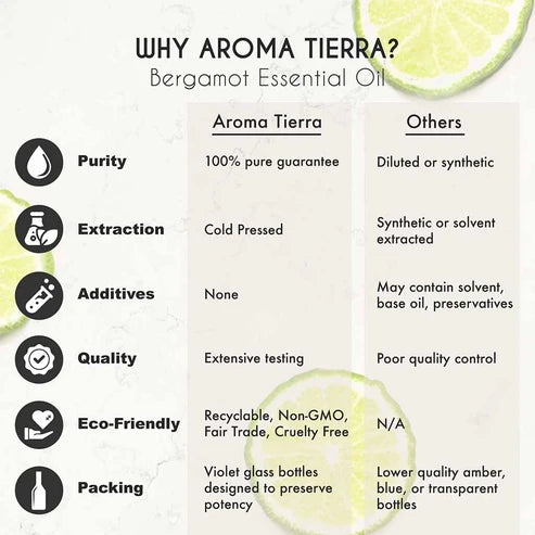 Aroma Tierra Organic Bergamot Essential Oil - 10ml