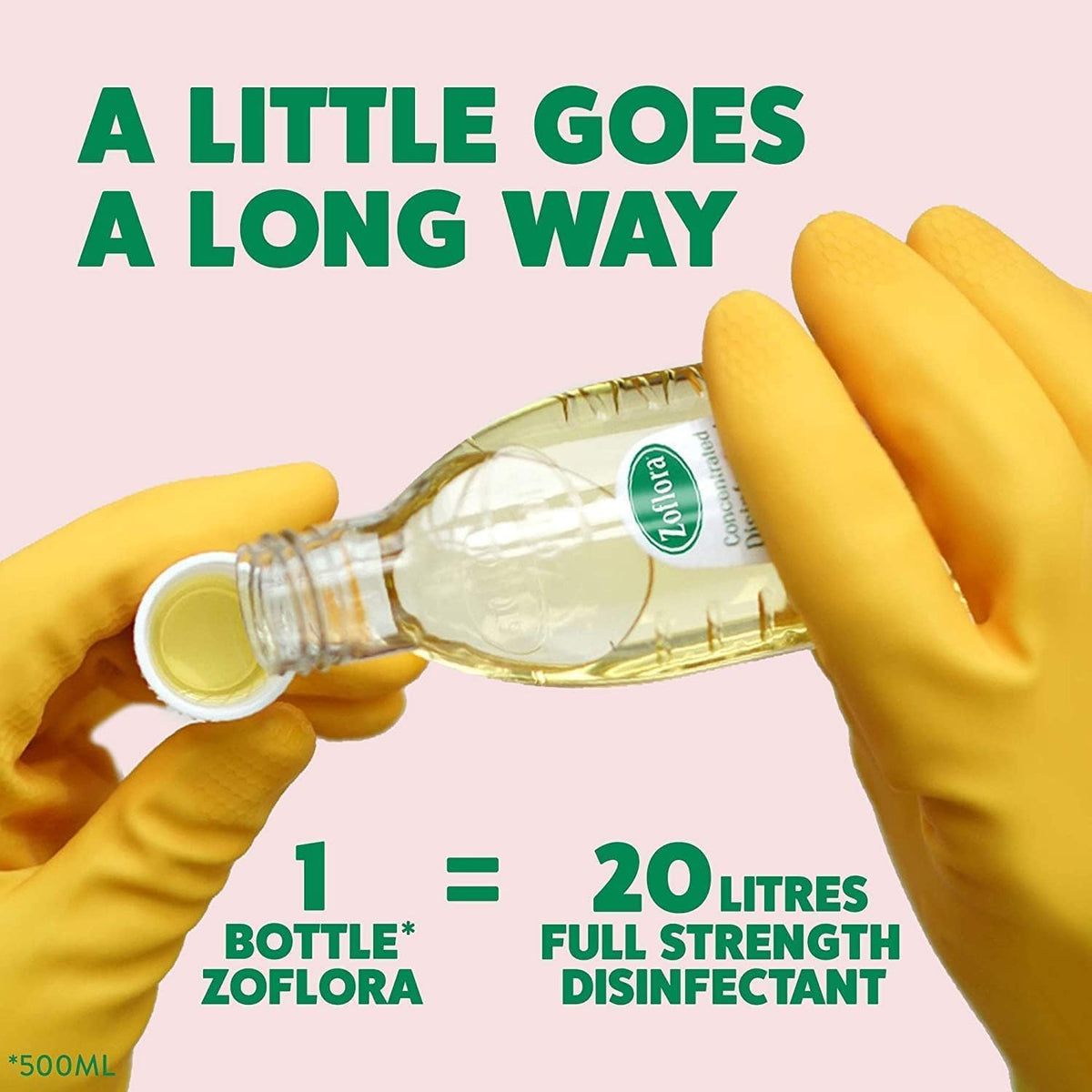 Zoflora Linen Fresh Concentrated Multipurpose Disinfectant 500ml | Kills 99.9% of Bacteria & Viruses | Makes 20 Litres | Eliminates Odours