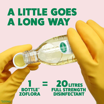 Zoflora Linen Fresh Concentrated Multipurpose Disinfectant 500ml | Kills 99.9% of Bacteria & Viruses | Makes 20 Litres | Eliminates Odours