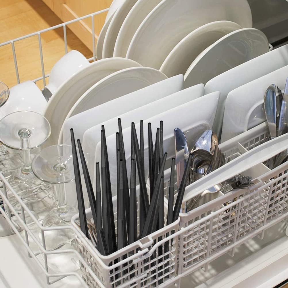Funito 10 Pairs Fiberglass Chopsticks - Reusable Chopsticks Dishwasher Safe, 24cm