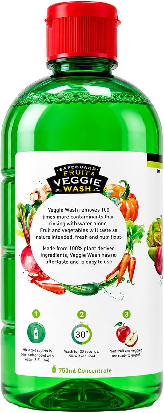 Safeguard Fruit & Veggie Wash 100% Natural and Organic - 750ml Concentrate