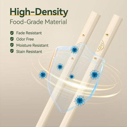 Fiberglass Chopsticks Reusable, 5 Pairs Non-slip Chop Sticks Set, Dishwasher Safe, Antibacterial and mold-resistant, BPA-free (24cm)