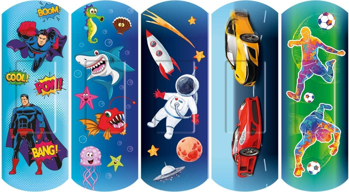 Nexcare Happy Kids Cool Bandages/Plasters, Breathable and Flexible, water resistant, Assorted pack. 20 units/Pack
