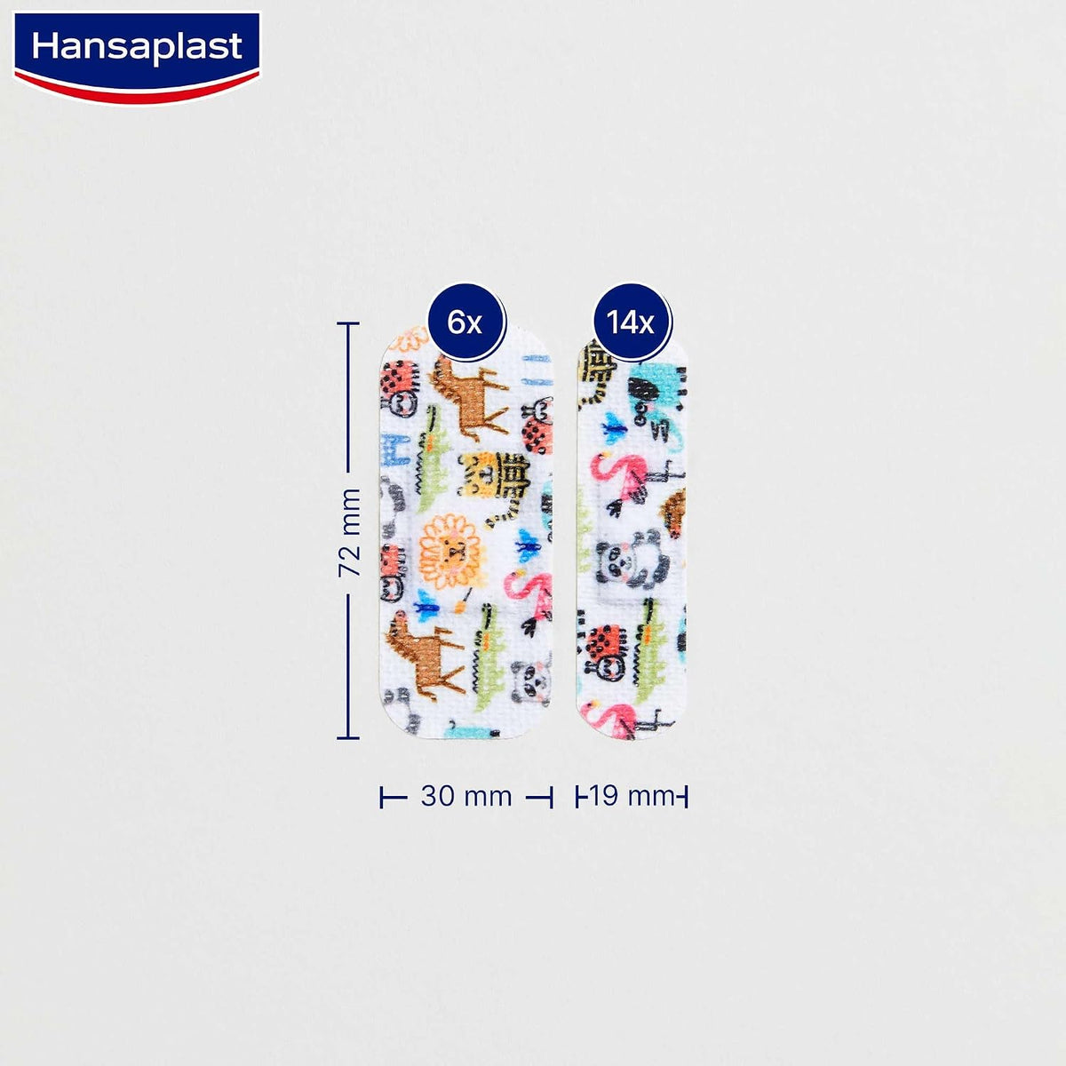 Hansaplast Sensitive Plaster for Kids XXL, Extra Skin Friendly, Hypoallergenic Wound Protection, Painless to Remove and Non-Stick Wound Pad, Soft and Breathable Material, 20 Strips