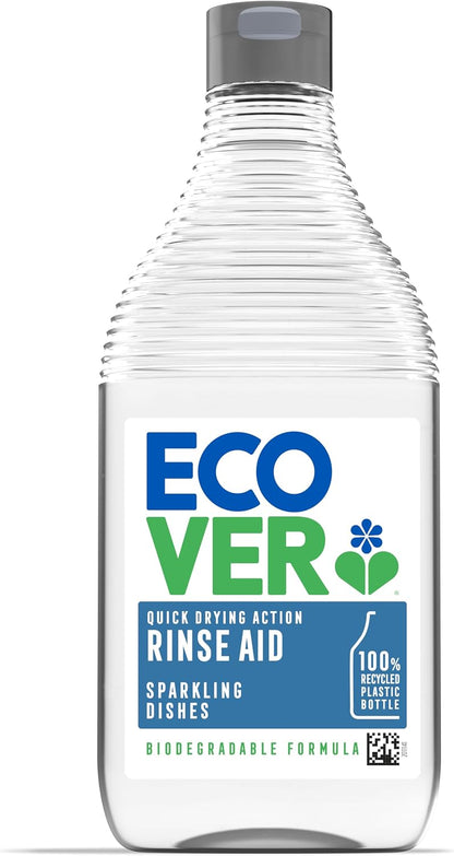 Ecover Dishwasher Rinse Aid, Sparkling Dishes and Quick Drying Action, For The Ultimate Clean - 450ml