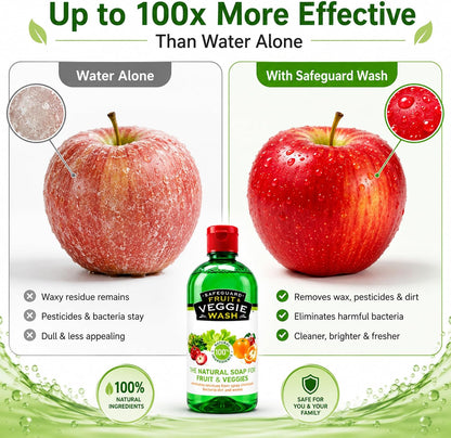 Safeguard Fruit & Veggie Wash 100% Natural and Organic - 750ml Concentrate