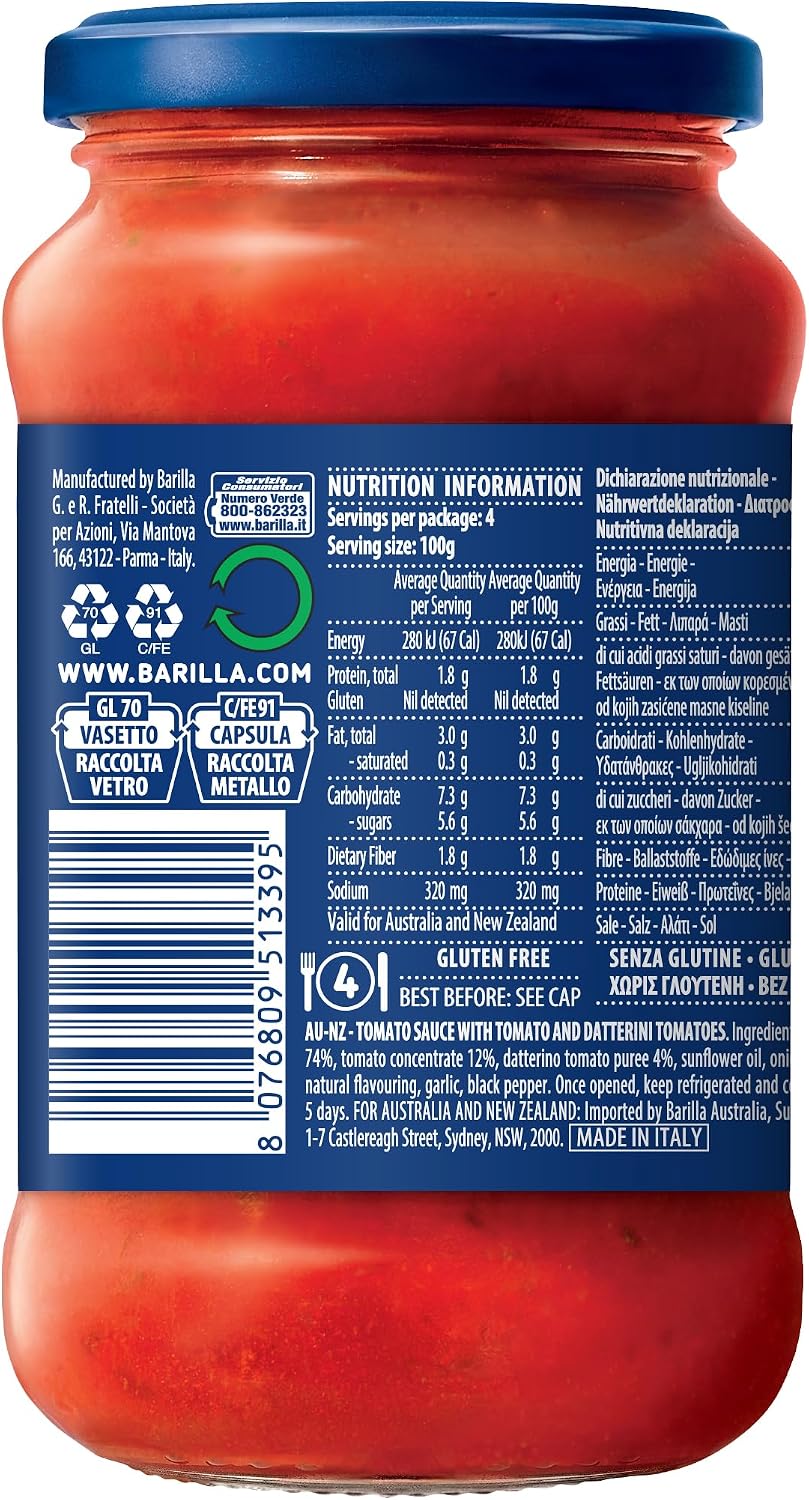 Barilla Pomodoro Pasta Sauce with Italian Tomato 400g
