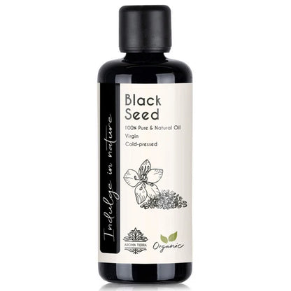 Aroma Tierra Organic Black Seed Oil 100ml (Nigella Sativa, Black Cumin) — Cold-Pressed