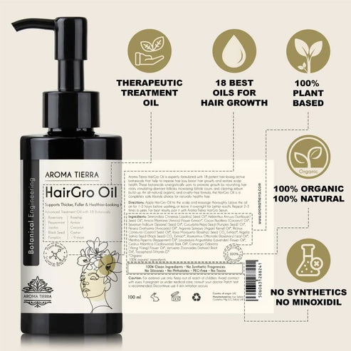 Aroma Tierra HairGro - Hair Growth Oil - 100ml