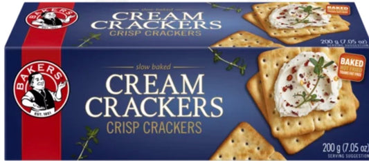Bakers Cream Crackers 200g (Baked, Not Fried) 25kcal/biscuit