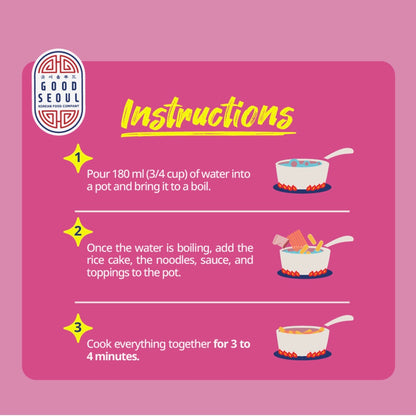 GOOD SEOUL RAPOKKI CARBONARA RICECAKE 132g | Protein:8.9g | 352kcal/100g.