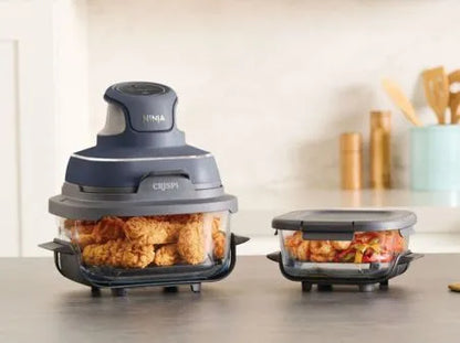 Shark Ninja Crispi 4-in-1 Portable Glass Air Fryer Cooking System,Cyberspace