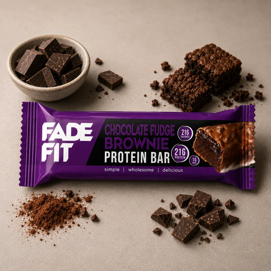 Fade Fit Chocolate Fudge Brownie Protein Bar | 216 Calories | 21g Protein
