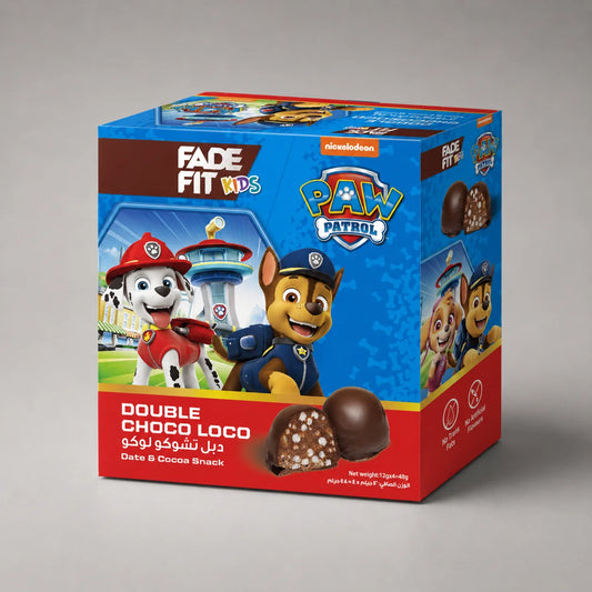 Fade Fit Kids PAW Patrol Double Choco Loco Date & Cocoa Snack 48g | 204 Calories