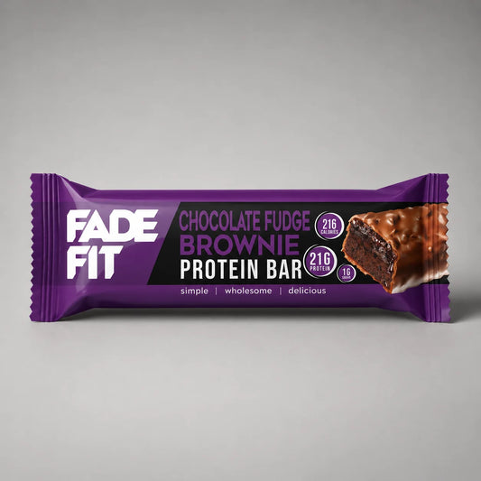 Fade Fit Chocolate Fudge Brownie Protein Bar | 216 Calories | 21g Protein