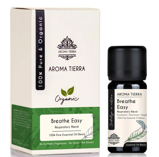 AROMA TIERRA Breathe Easy Essential Oil Blend – Cold, Cough & Respiratory Relief