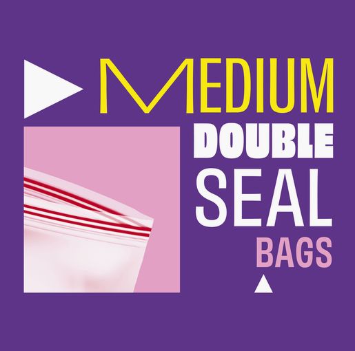 Talabat Double Zipper Medium Storage Bags, 18x21cm, 50 Bags