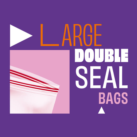Talabat Double Zipper Large storage Bags 27X30cm (40 bags in a pack)